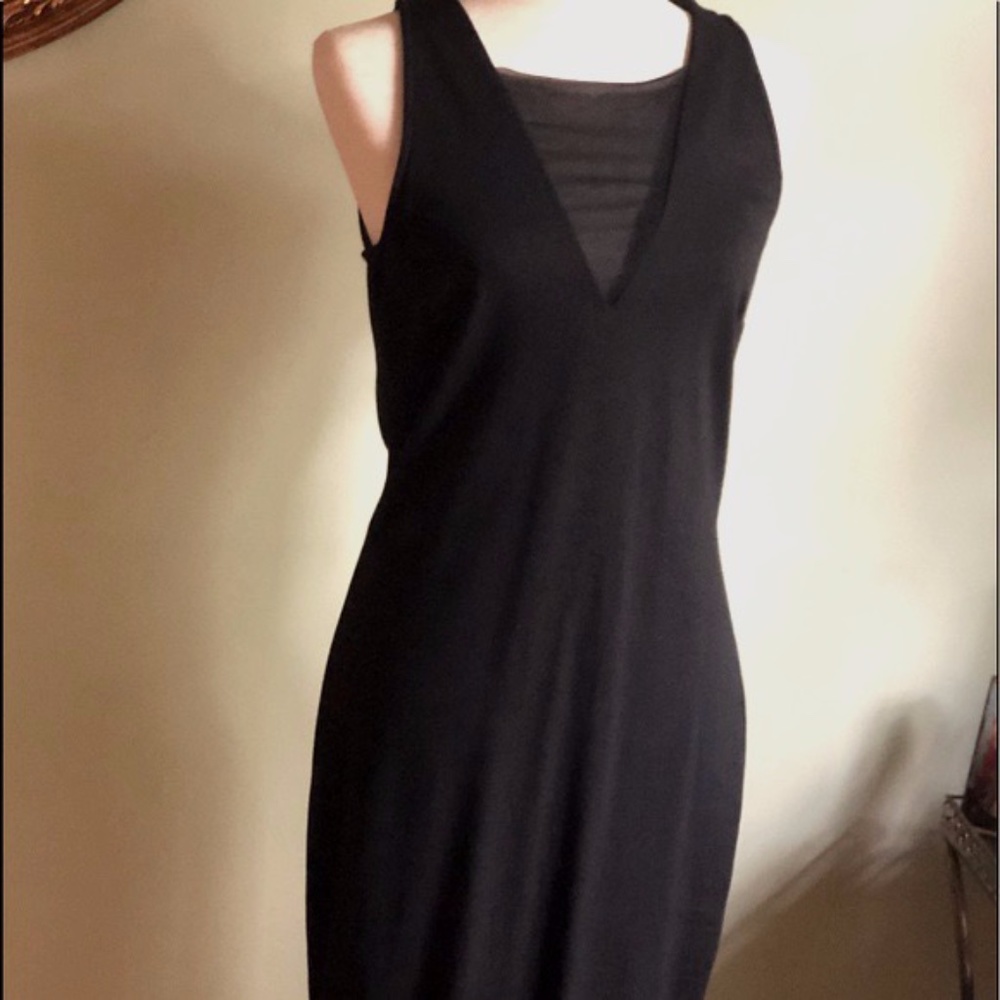 Little Black Dress Sleeveless Sexy Sheer mesh Cutout Zips up Back Highline